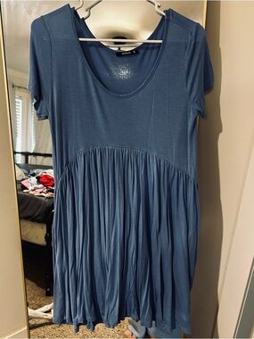 A New Day Blue Scoop Neck Midi Dress
